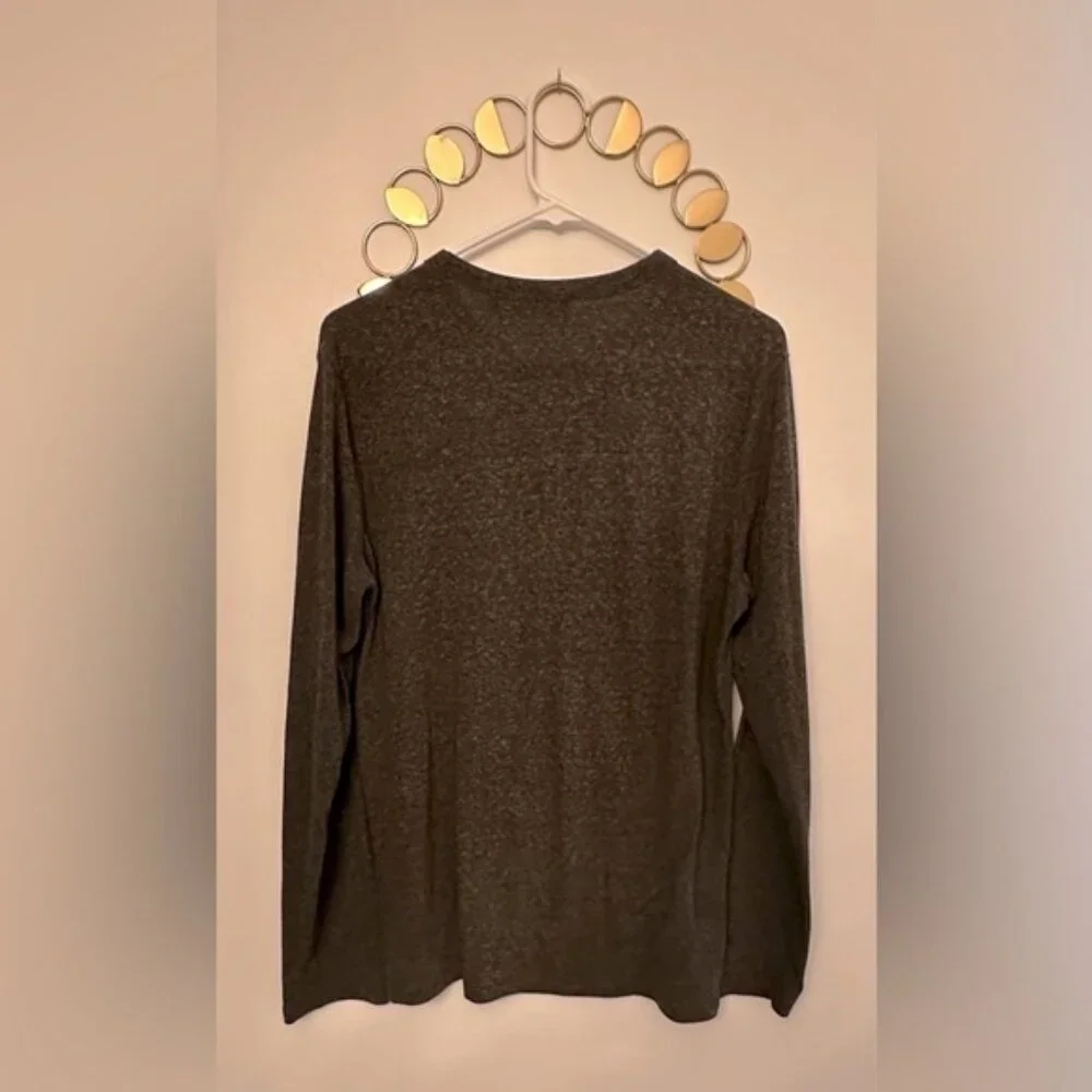 Marc Anthony Mens Henley Tee Shirt Dark Grey Color Size Small Long Sleeves. - Picture 4 of 4